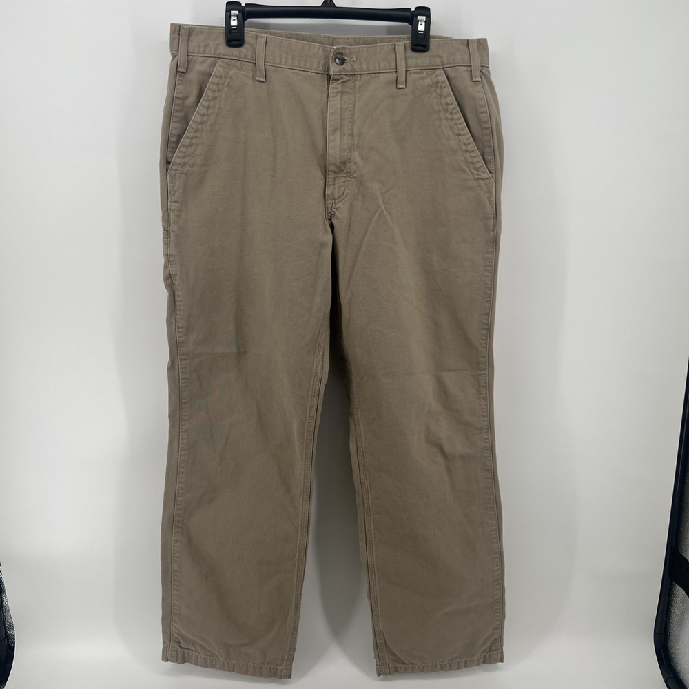 Carhartt Pants‎ 38x31.5 Brown B299 GKH Relaxed Fit Workwear Phone Pocket Canvas